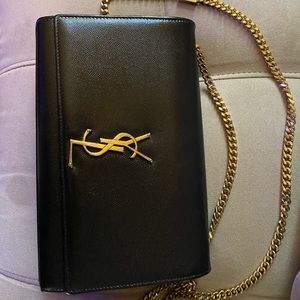 Pre-loved Saint Laurent Medium Kate black bag
